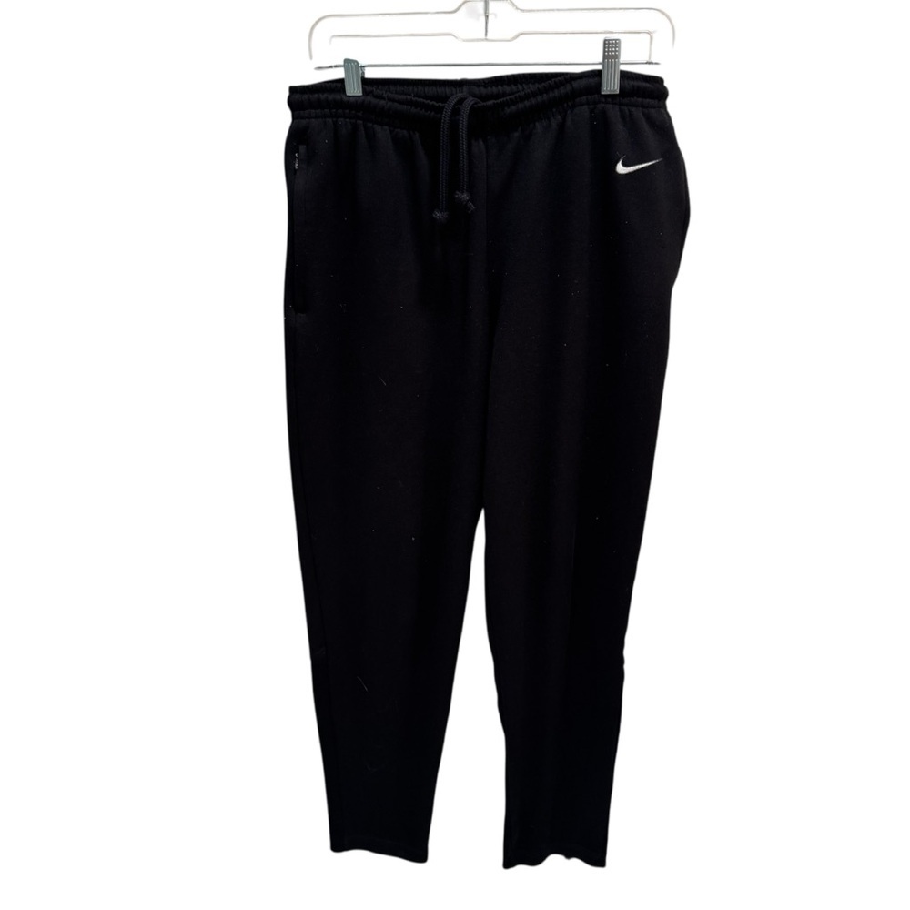 Nike Tech Men’s M Black Fleece Pants Zippers Drawstring Workout Athleisure